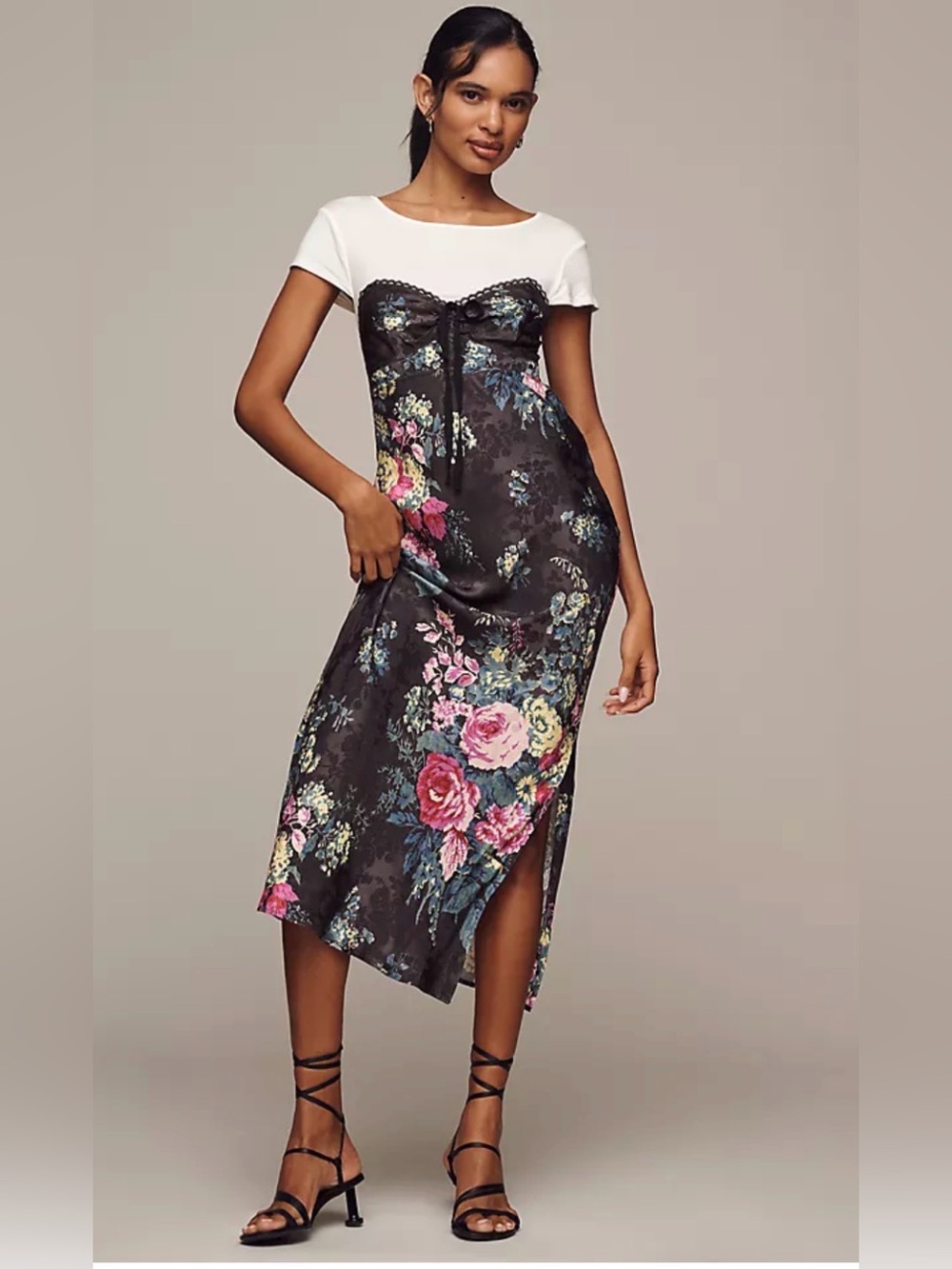 By Anthropologie Twofer Midi Slip Dress